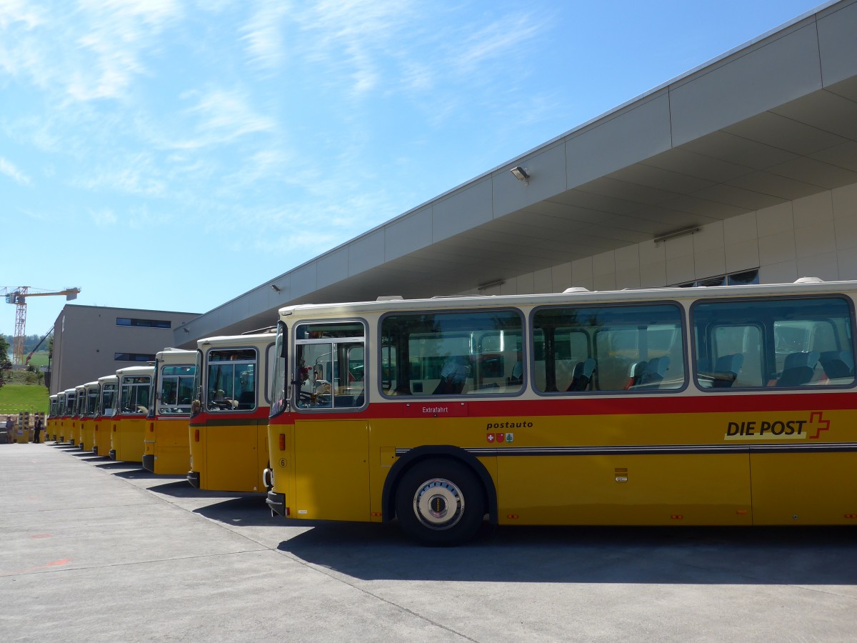 (164'155) - Fssler, Unteriberg - Nr. 6/SZ 5232 - Saurer/R&J (ex Schrch, Gutenburg Nr. 6; ex P 24'358) am 29. August 2015 in Oberkirch, CAMPUS Sursee (Teilaufnahme)