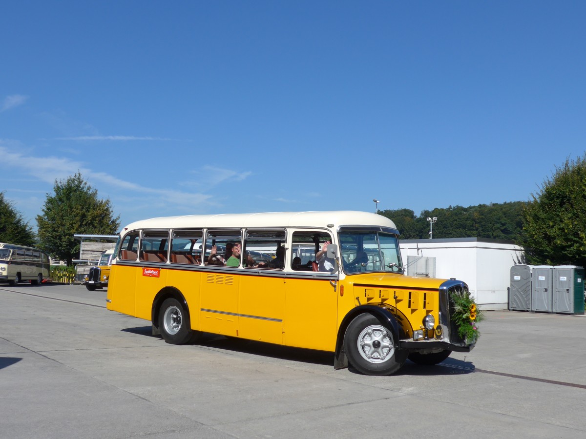 (164'236) - Blchlinger, Endingen - AG 69'937 - Saurer/Tscher (ex Dubach, Walde; ex Spescha, Andiast) am 29. August 2015 in Oberkirch, CAMPUS Sursee