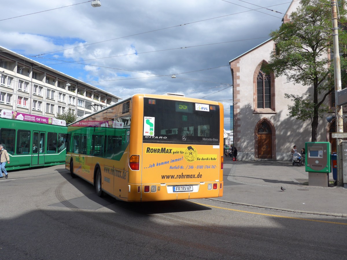 (164'745) - Aus Deutschland: RVO Hartheim - FR-RV 67 - Mercedes am 14. September 2015 in Basel, Claraplatz