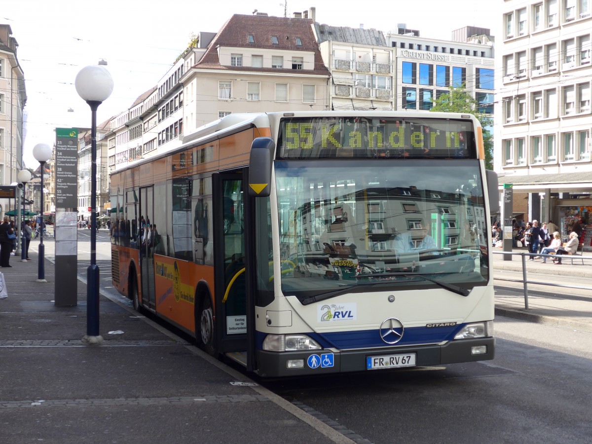 (164'747) - Aus Deutschland: RVO Hartheim - FR-RV 67 - Mercedes am 14. September 2015 in Basel, Claraplatz