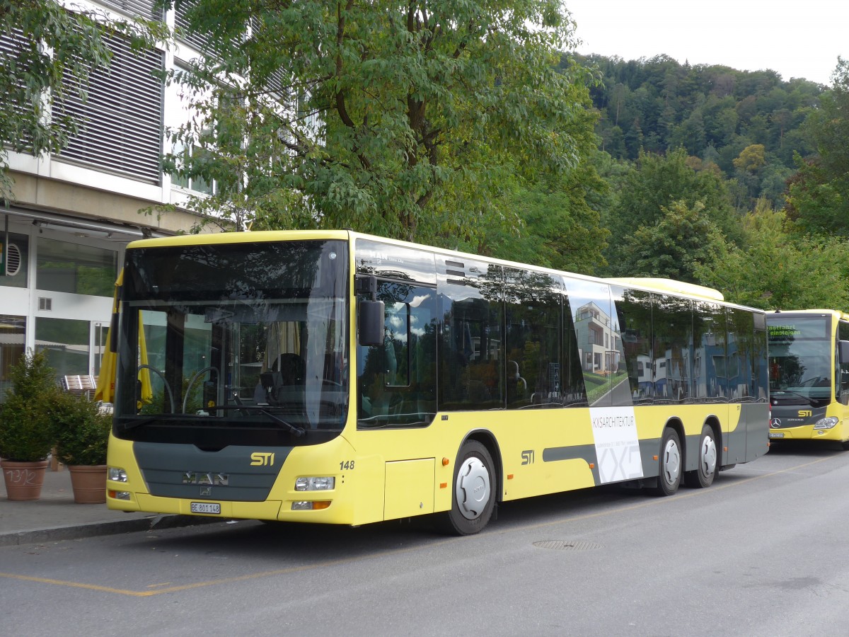 (164'750) - STI Thun - Nr. 148/BE 801'148 - MAN am 15. September 2015 bei der Schifflndte Thun