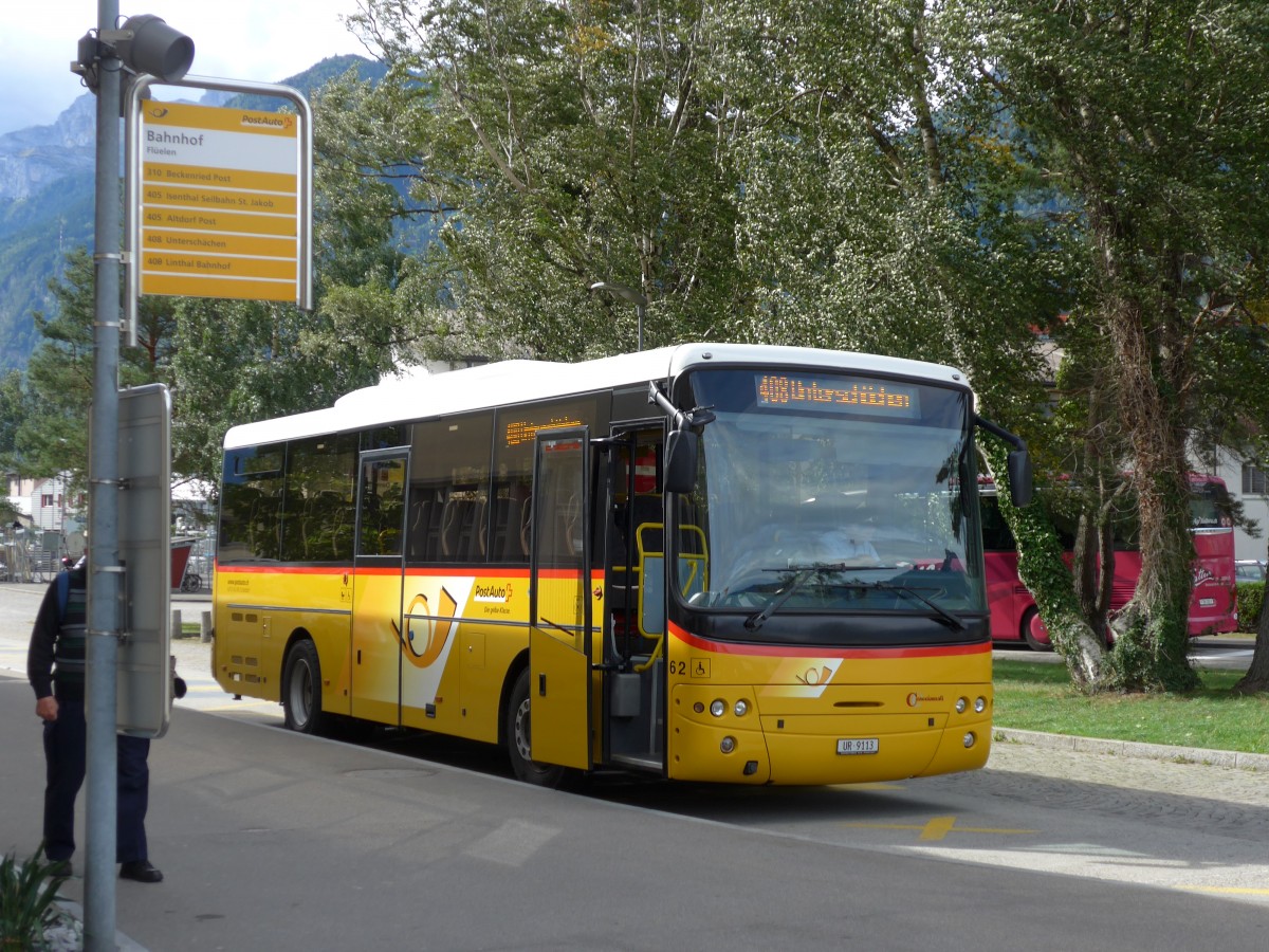 (164'893) - AAGU Altdorf - Nr. 62/UR 9113 - Cacciamali am 16. September 2015 beim Bahnhof Flelen