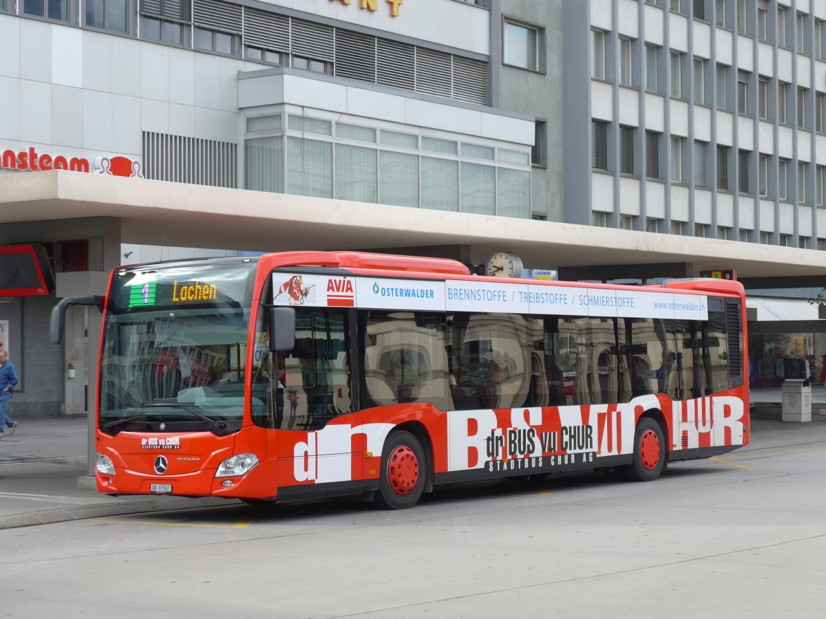 (165'224) - SBC Chur - Nr. 7/GR 97'507 - Mercedes am 19. September 2015 beim Bahnhof Chur