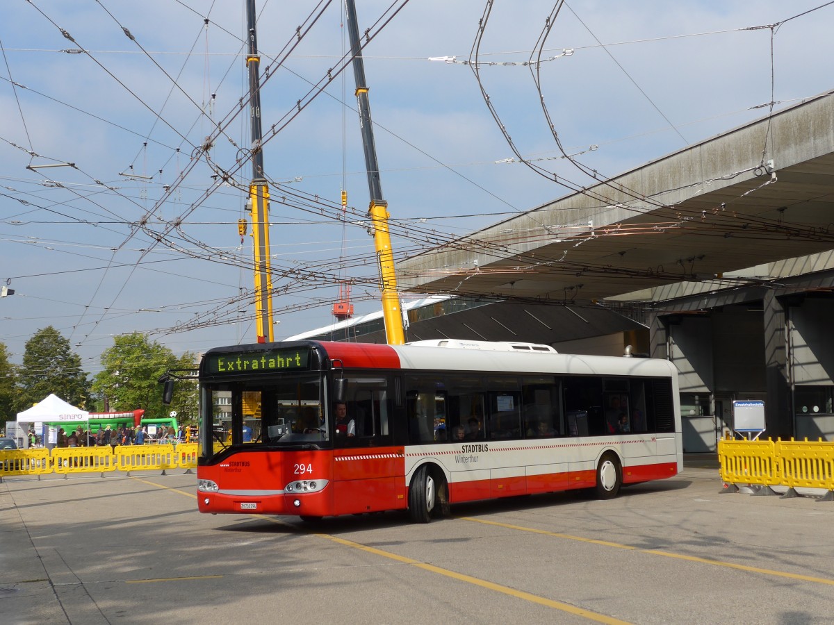 (165'872) - SW Winterthur - Nr. 294/ZH 730'294 - Solaris am 26. September 2015 in Winterthur, Depot Grzefeld