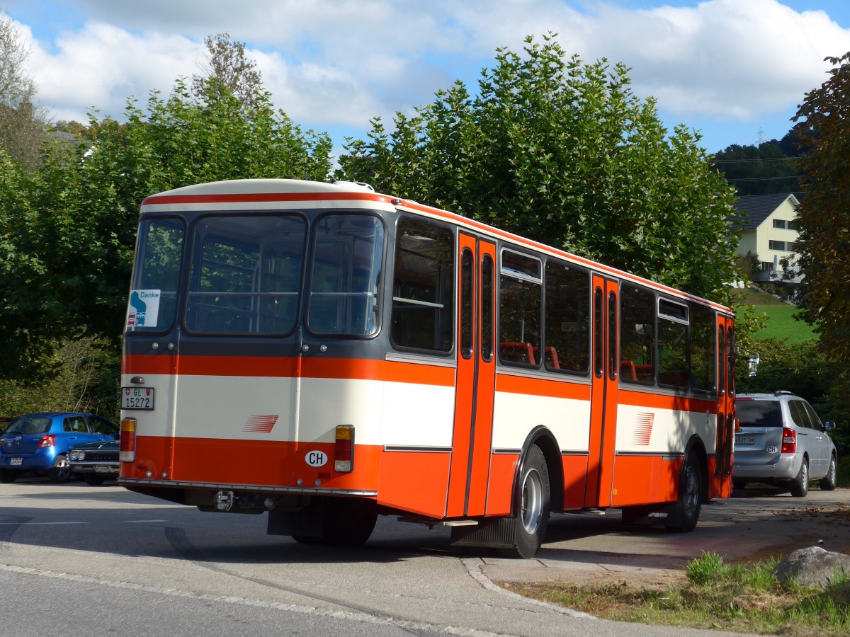 (166'049) - Frey, Opfikon - GL 15'272 - FBW/R&J (ex Tiemann, Oetwil Nr. 20; ex AAGS Schwyz Nr. 20) am 4. Oktober 2015 in Heimiswil, Lwen