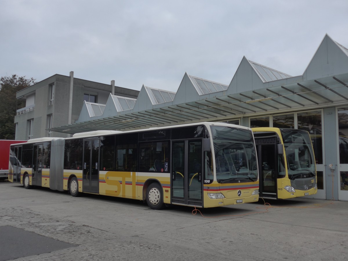 (166'205) - STI Thun - Nr. 136/BE 801'136 - Mercedes am 11. Oktober 2015 in Thun, Garage