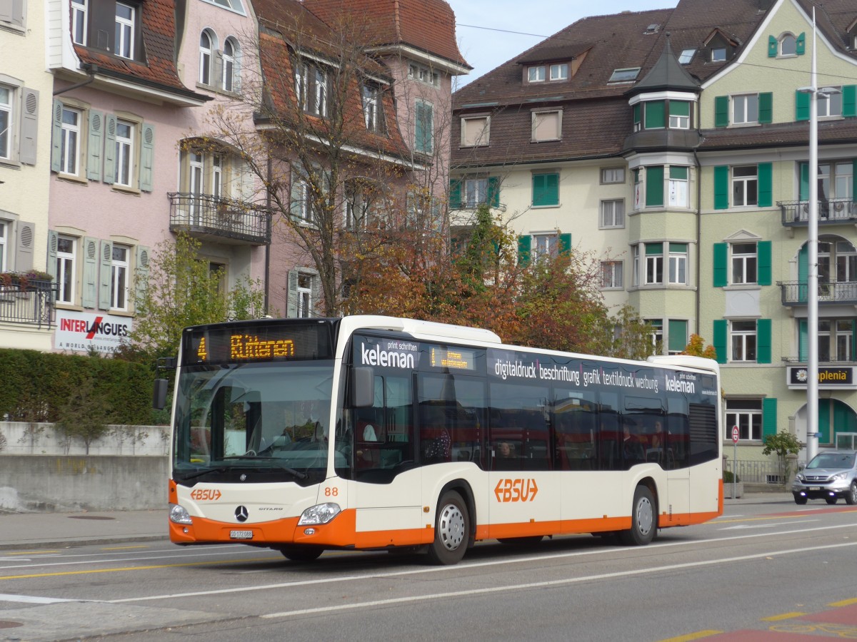 (166'476) - BSU Solothurn - Nr. 88/SO 172'088 - Mercedes am 24. Oktober 2015 beim Hauptbahnhof Solothurn