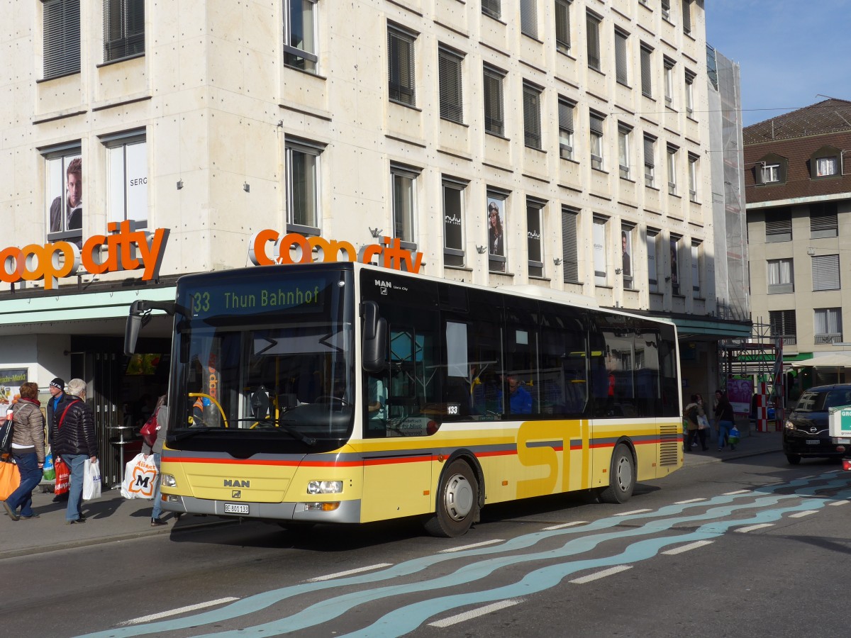 (166'613) - STI Thun - Nr. 133/BE 801'133 - MAN/Gppel am 13. November 2015 in Thun, Marktgasse