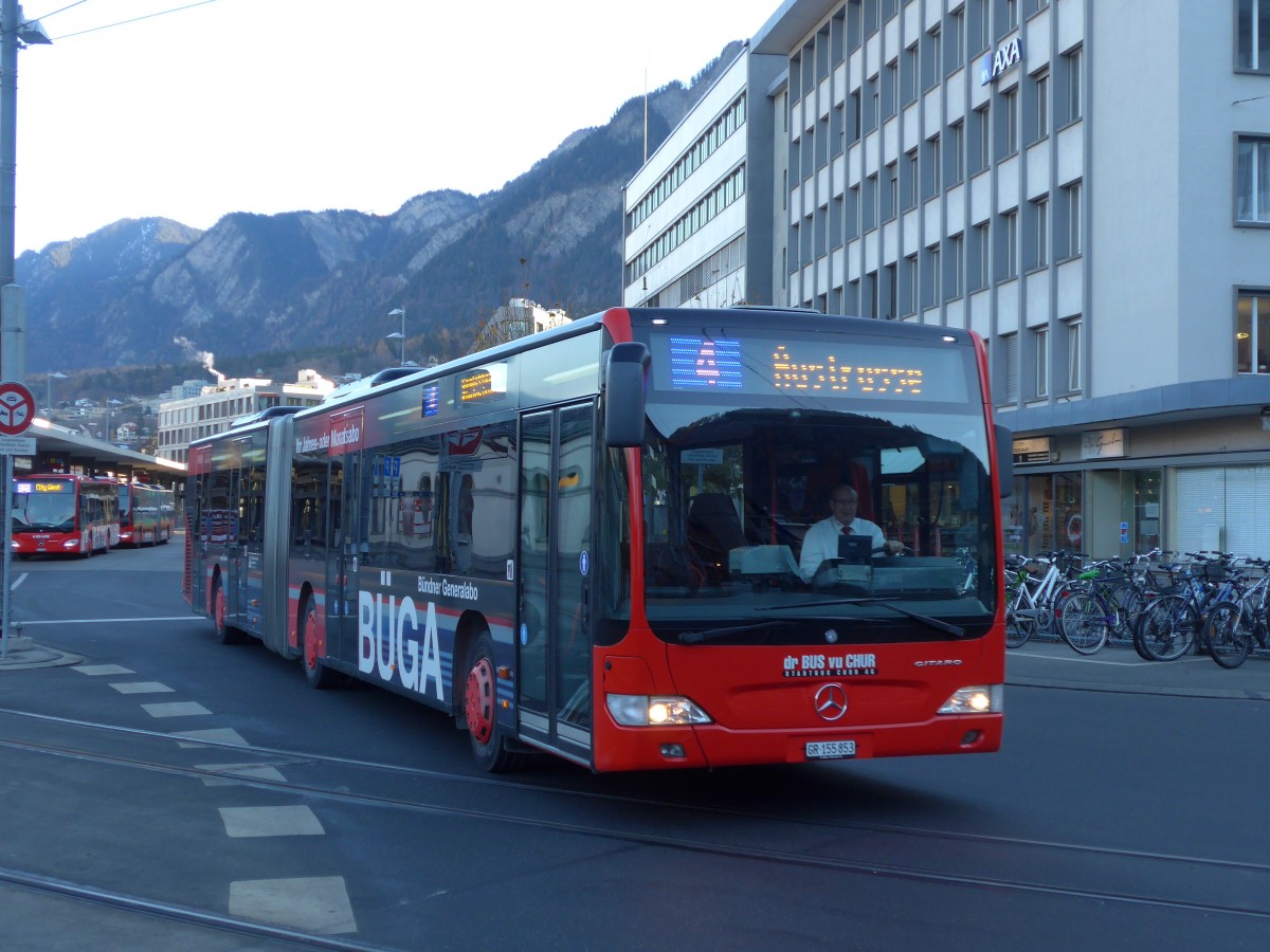 (167'609) - SBC Chur - Nr. 53/GR 155'853 - Mercedes am 5. Dezember 2015 beim Bahnhof Chur