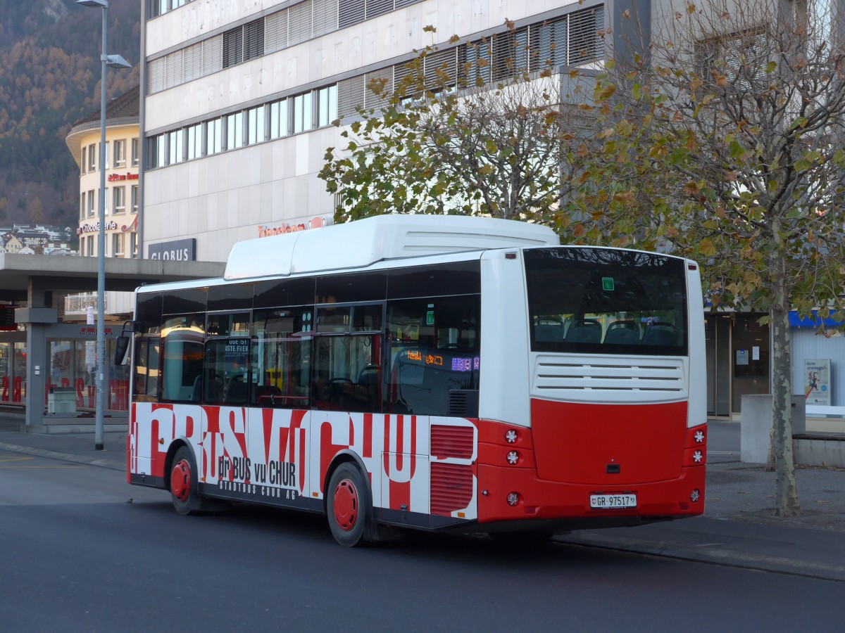 (167'610) - SBC Chur - Nr. 17/GR 97'517 - Otokar/Gpbus am 5. Dezember 2015 beim Bahnhof Chur