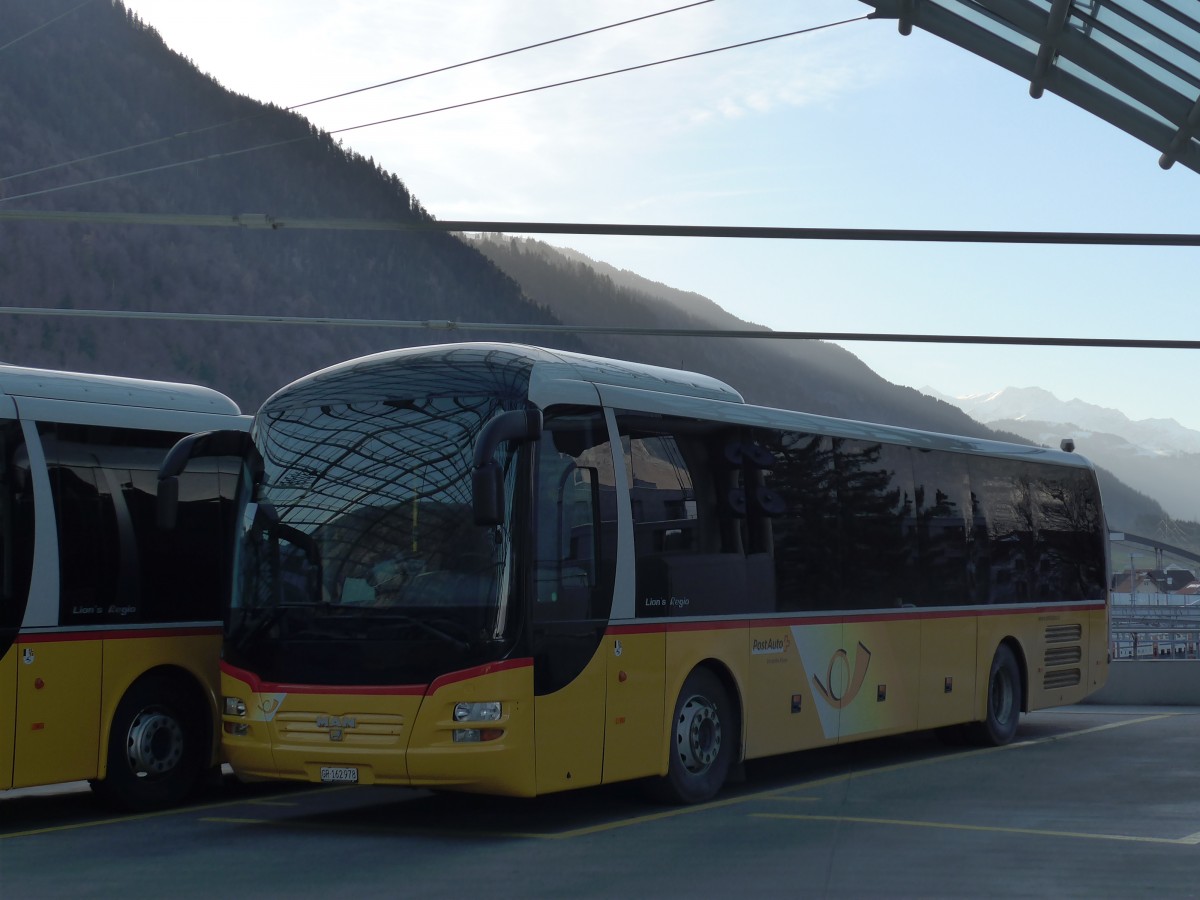 (167'833) - PostAuto Graubnden - GR 162'978 - MAN am 19. Dezember 2015 in Chur, Postautostation