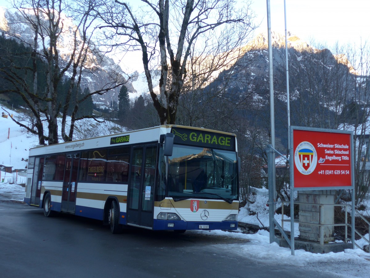 (167'902) - EAB Engelberg - Nr. 3/OW 10'187 - Mercedes/Hess (ex ZVB Zug Nr. 157; ex ZVB Zug Nr. 57) am 25. Dezember 2015 in Engelberg, Titlisbahnen