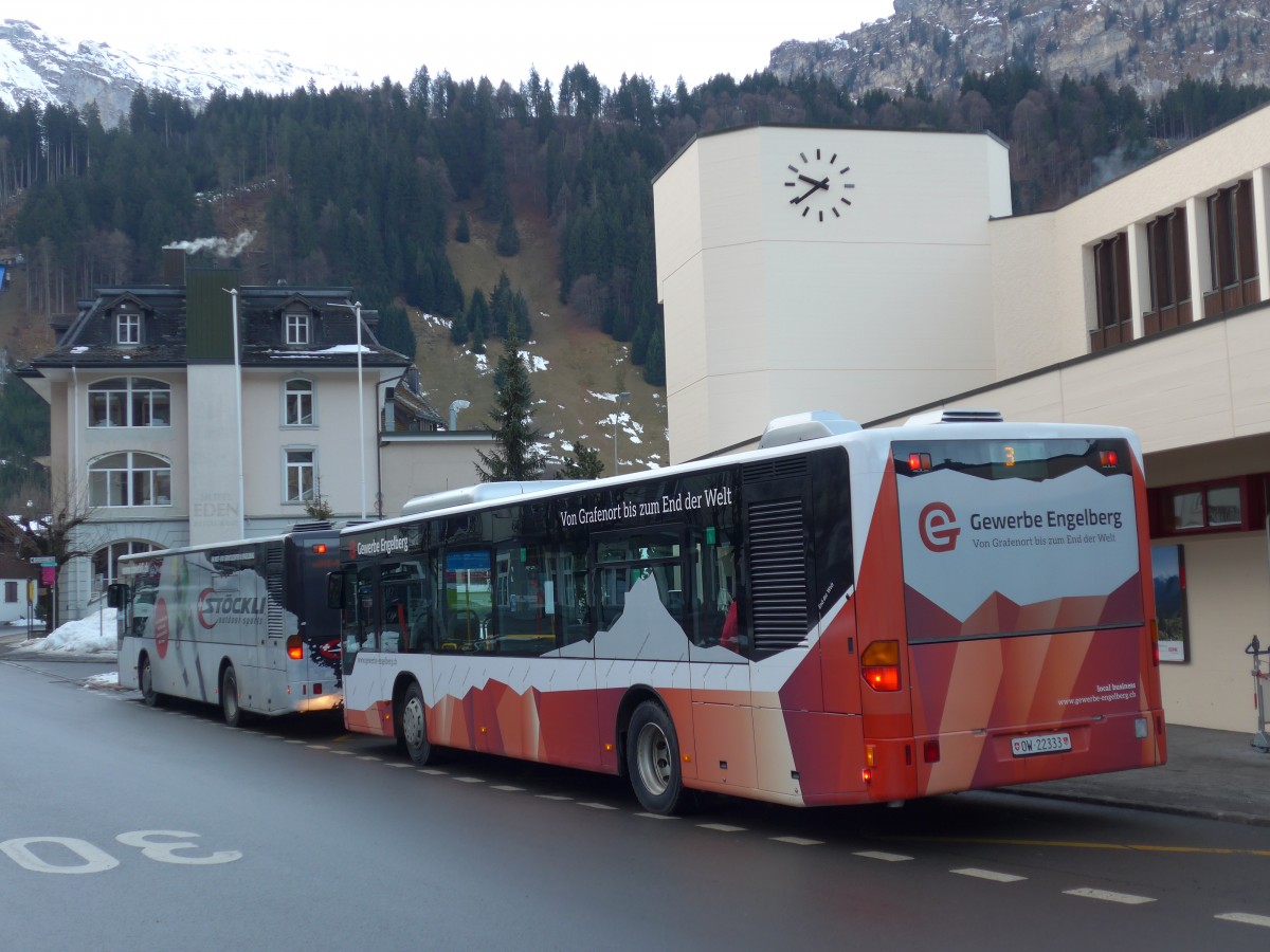 (167'907) - EAB Engelberg - Nr. 8/OW 22'333 - Mercedes (ex Ming, Sils-Maria; ex Vorfhrwagen EvoBus, D-Mannheim) am 25. Dezember 2015 beim Bahnhof Engelberg