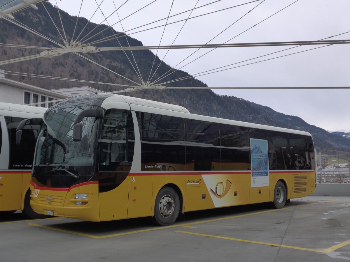 (168'292) - PostAuto Graubnden - GR 162'992 - MAN am 2. Januar 2016 in Chur, Postautostation