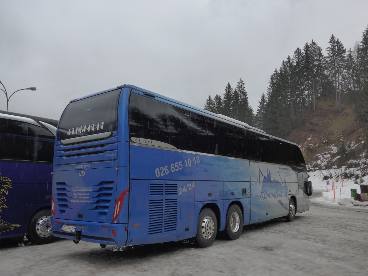 (168'379) - Taxi Romontois, Romont - FR 152'034 - MAN/Beulas am 9. Januar 2016 in Adelboden, ASB