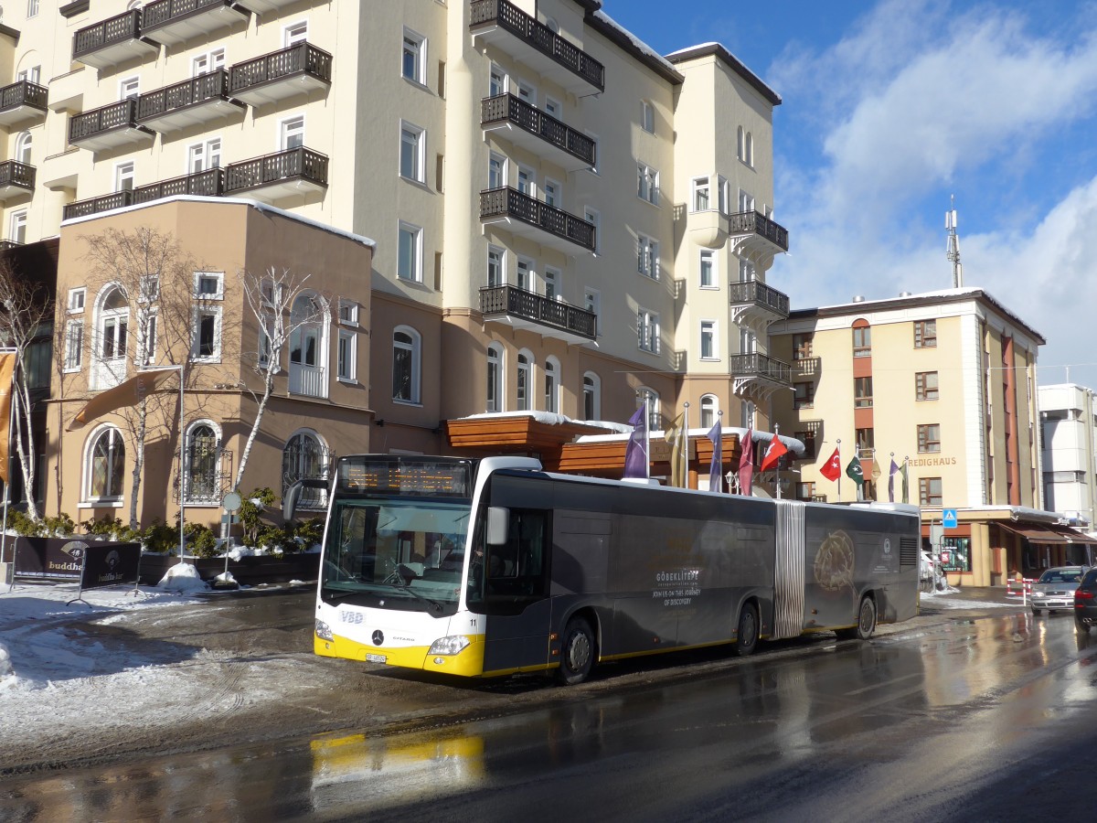 (168'537) - VBD Davos - Nr. 11/GR 46'524 - Mercedes am 23. Januar 2016 beim Bahnhof Davos Dorf