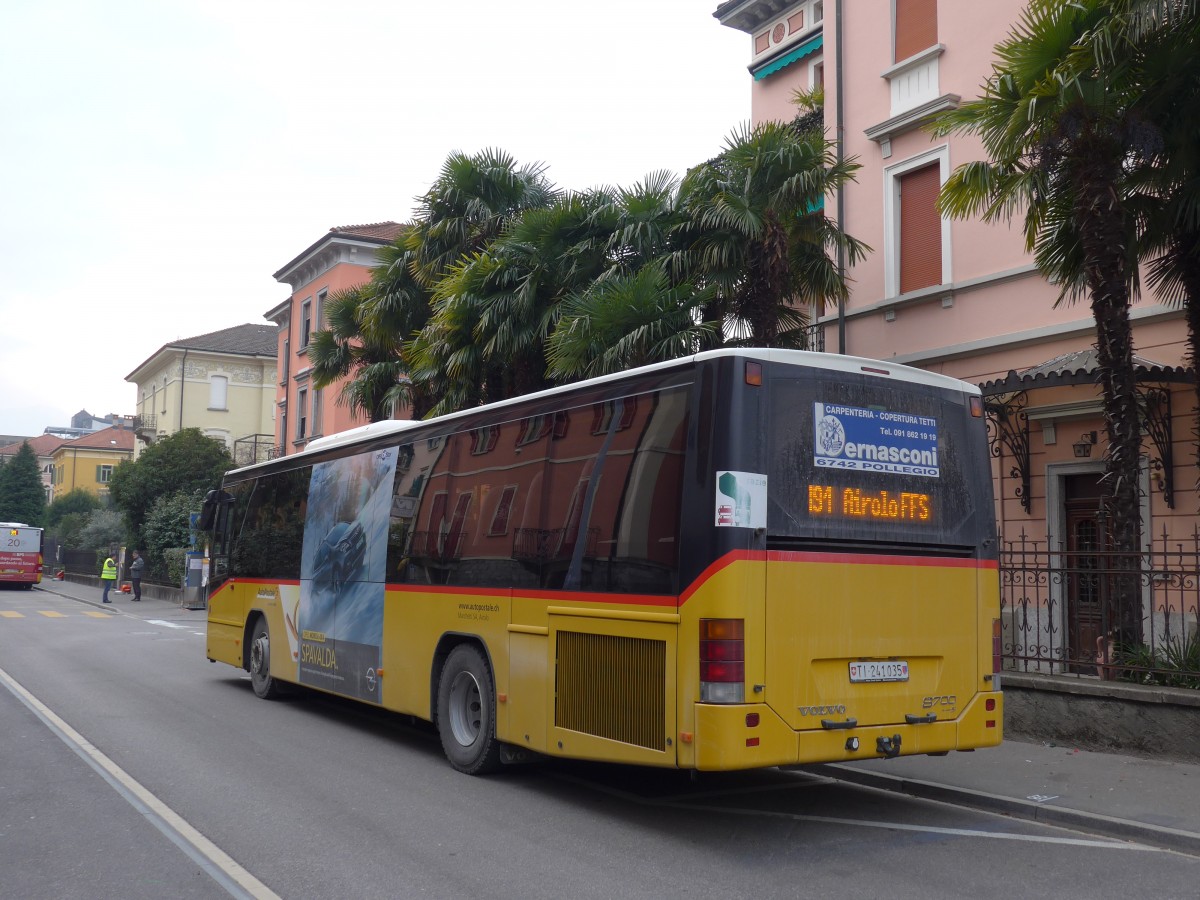 (168'646) - Marchetti, Airolo - TI 241'035 - Volvo am 6. Februar 2016 in Bellinzona, Fermata provvisoria