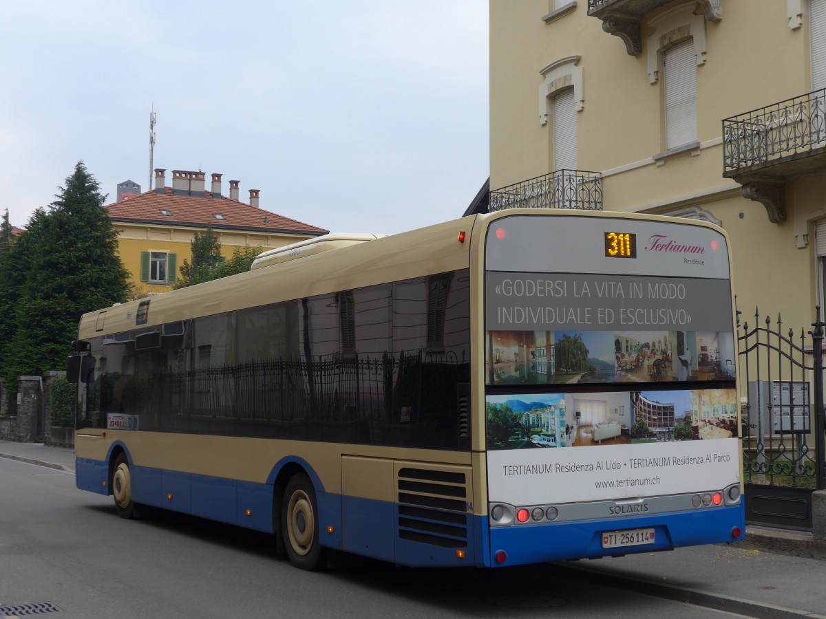 (168'678) - FART Locarno - Nr. 14/TI 256'114 - Solaris am 6. Februar 2016 in Bellinzona, Fermata provvisoria