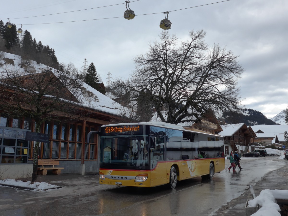 (168'803) - Flck, Brienz - Nr. 2/BE 435'742 - Setra am 21. Februar 2016 in Wasserwendi-Hasliberg, Dorf