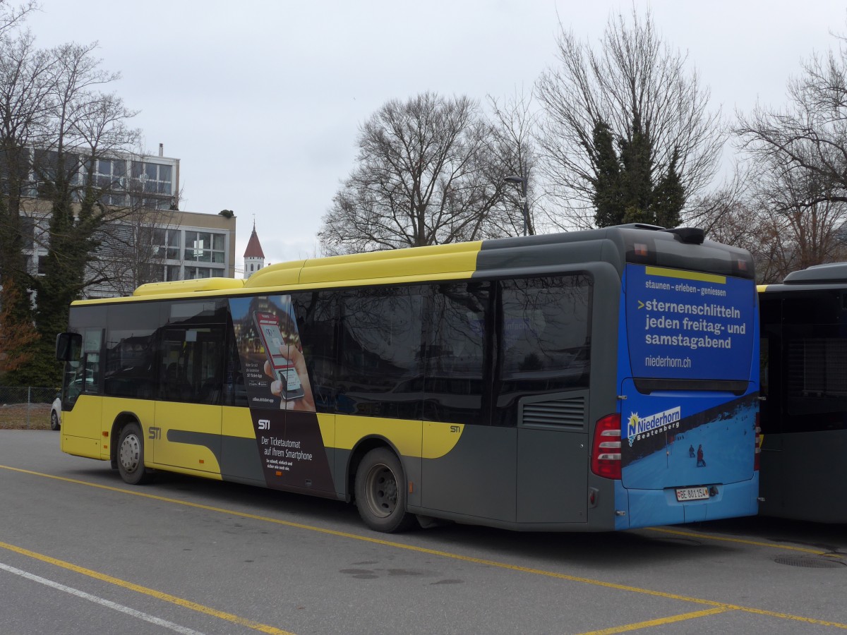 (169'016) - STI Thun - Nr. 154/BE 801'154 - Mercedes am 29. Februar 2016 bei der Schifflndte Thun