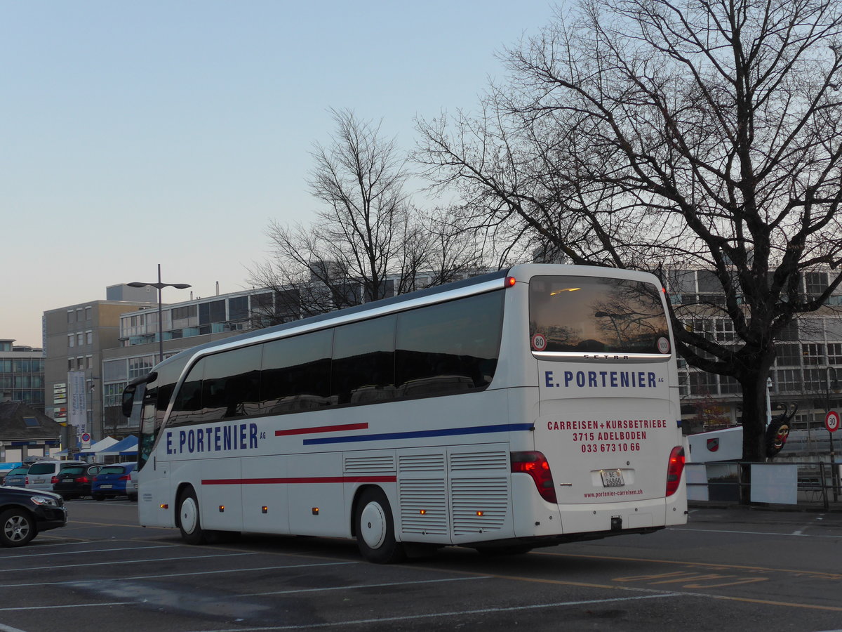 (169'254) - Portenier, Adelboden - Nr. 3/BE 26'860 - Setra am 17. Mrz 2016 in Thun, CarTerminal