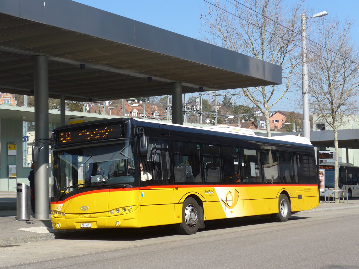 (169'284) - Rattin, Neuhausen - Nr. 297(13)/SH 413 - Solaris am 19. Mrz 2016 beim Bahnhof Schaffhausen