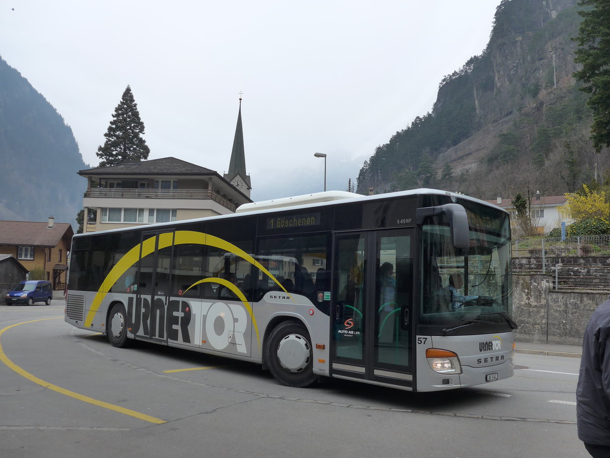 (169'433) - AAGU Altdorf - Nr. 57/UR 9347 - Setra am 25. Mrz 2016 in Amsteg, Post