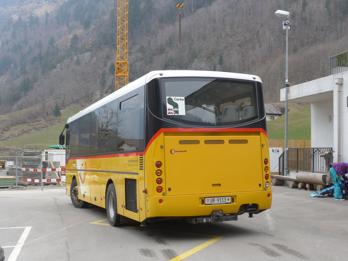 (169'438) - AAGU Altdorf - Nr. 62/UR 9113 - Cacciamali am 25. Mrz 2016 in Golzern, Talstation Seilbahn