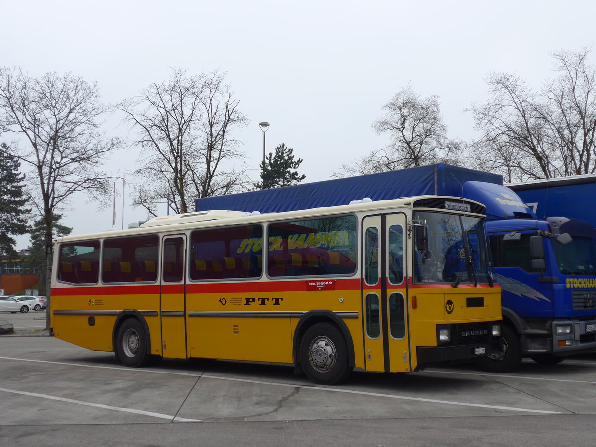 (169'631) - Bernair, Mnsingen - BE 651'182 - Saurer/Tscher (ex Schebath, Lauerz; ex Albin, Fllanden; ex Heim, Flums) am 2. April 2016 in Kemptthal, Raststtte