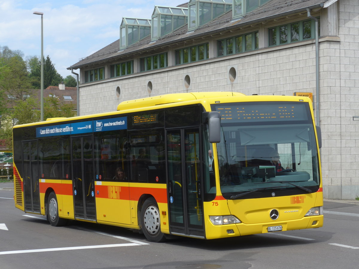 (170'313) - BLT Oberwil - Nr. 75/BL 115'676 - Mercedes am 30. April 2016 in Bottmingen, Schloss