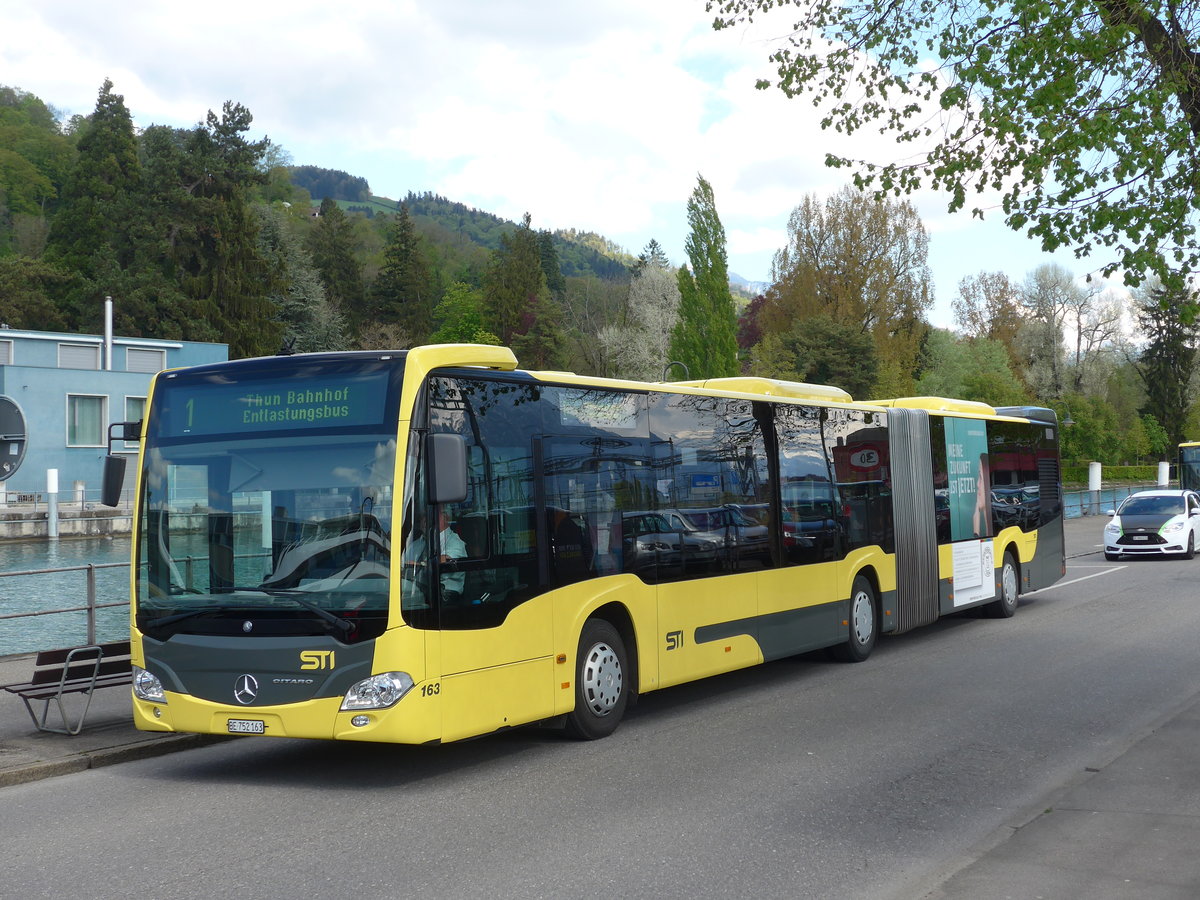 (170'333) - STI Thun - Nr. 163/BE 752'163 - Mercedes am 4. Mai 2016 bei der Schifflndte Thun