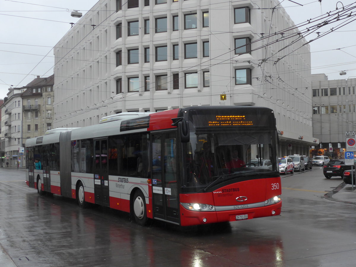 (170'474) - SW Winterthur - Nr. 350/ZH 793'350 - Solaris am 13. Mai 2016 beim Hauptbahnhof Winterthur