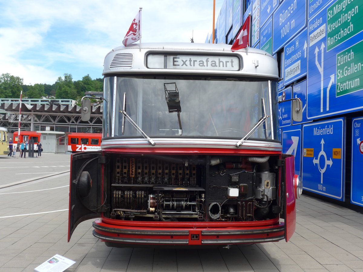 (171'330) - VW Winterthur - Nr. 101 - FBW/SWS Gelenktrolleybus am 22. Mai 2016 in Luzern, Verkehrshaus