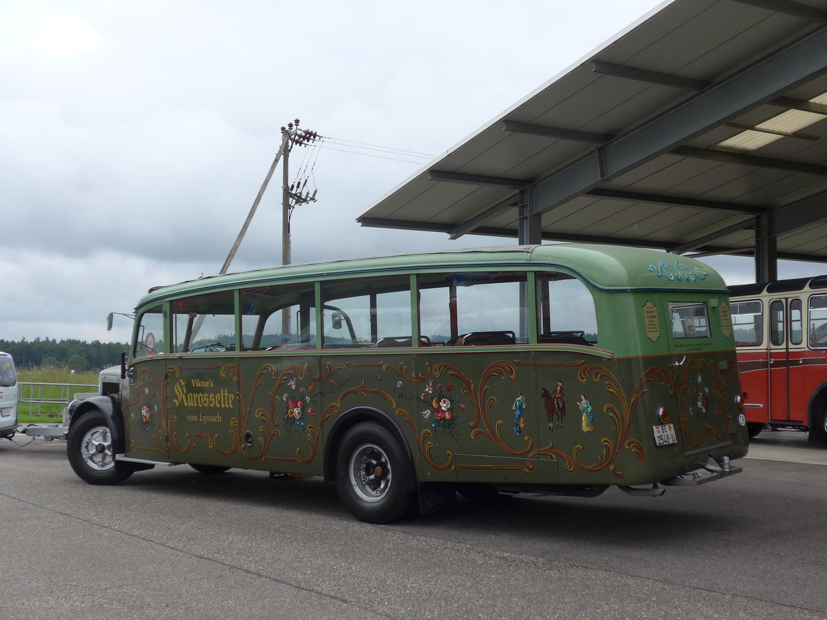 (171'591) - Lorenz, Lyssach - BE 2548 U - Saurer/Saurer (ex Geiger, Adelboden Nr. 8; ex P 1997) am 4. Juni 2016 in Lyssach, Garage