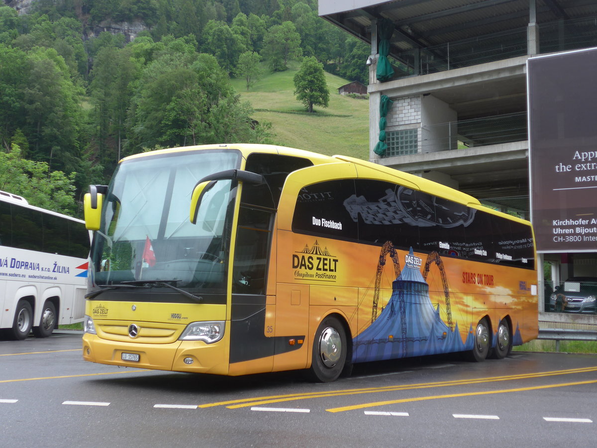 (171'752) - Heggli, Kriens - Nr. 35/LU 15'765 - Mercedes am 12. Juni 2016 in Lauterbrunnen, Parkhaus