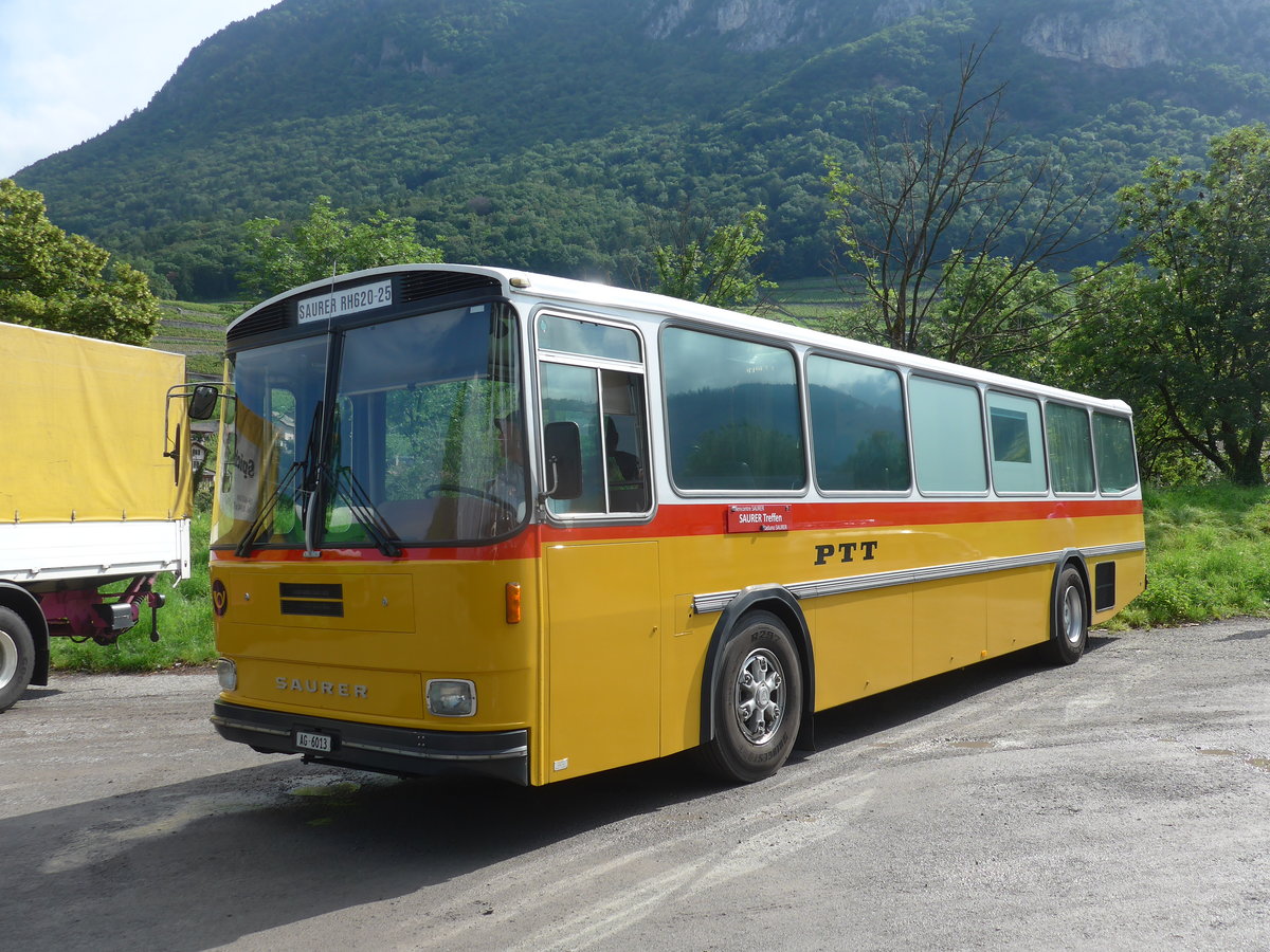 (171'992) - Gloor, Staufen - AG 6013 - Saurer/Hess (ex ALMAT, Tagelswangen; ex P 26'516) am 25. Juni 2016 in Aigle, Saurertreffen