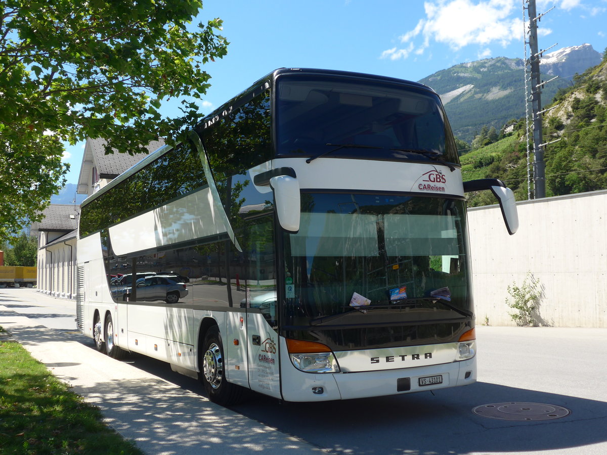 (172'728) - GBS, Susten - VS 43'101 - Setra am 3. Juli 2016 in Leuk, Garage LLB