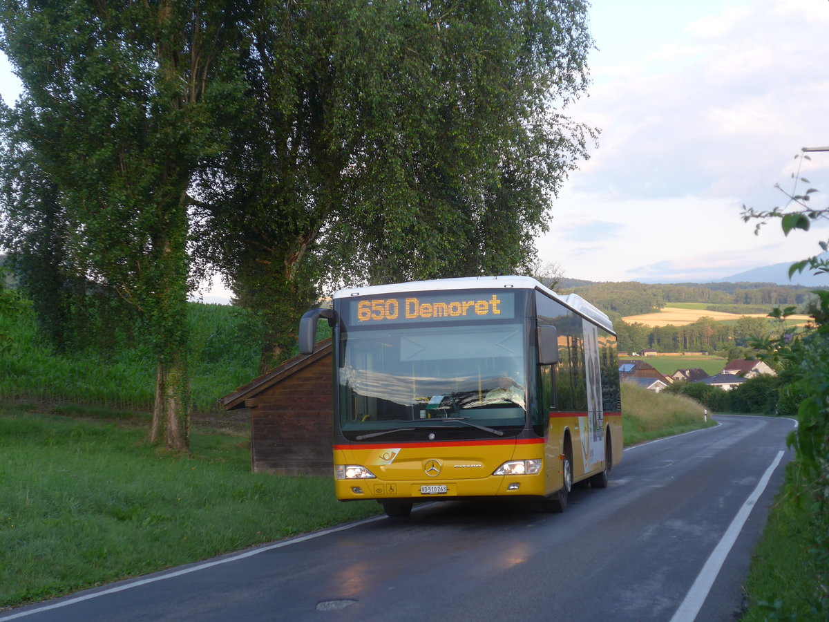 (173'009) - CarPostal Ouest - VD 510'263 - Mercedes am 15. Juli 2016 in Yvonand, Sur Pirales