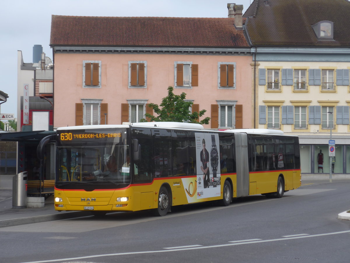 (173'252) - CarPostal Ouest - VD 495'042 - MAN am 22. Juli 2016 in Yverdon, Bel-Air