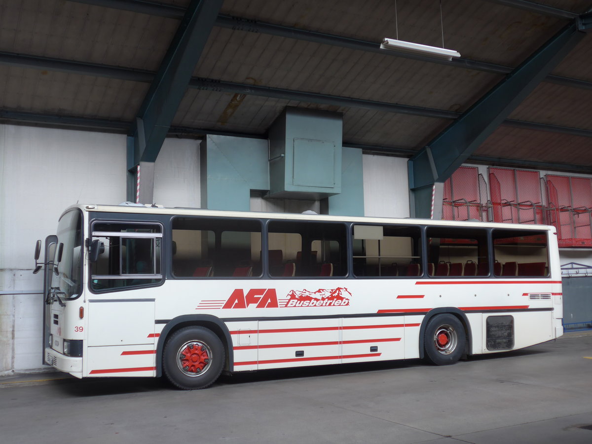 (173'433) - AFA Adelboden - Nr. 39/BE 25'753 - NAW/R&J (ex Nr. 18; ex Autopostale, Mendrisio Nr. 38; ex Piotti, Balerna Nr. 38; ex AAGI Interlaken Nr. 38; ex Schmocker, Beatenberg Nr. 3) am 31. Juli 2016 im Autobahnhof Adelboden