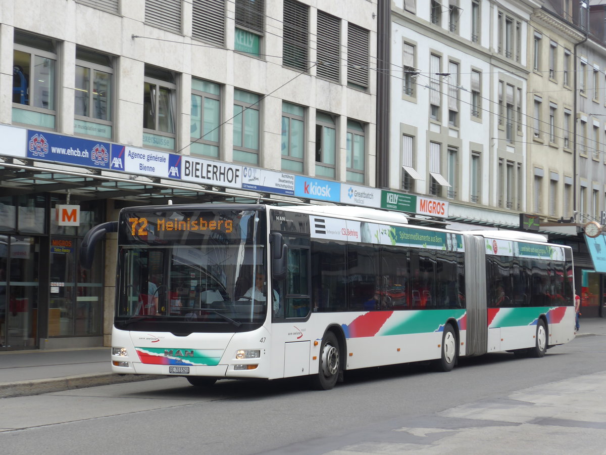 (173'607) - ASm Langenthal - Nr. 47/BE 703'520 - MAN am 1. August 2016 in Biel, Guisanplatz