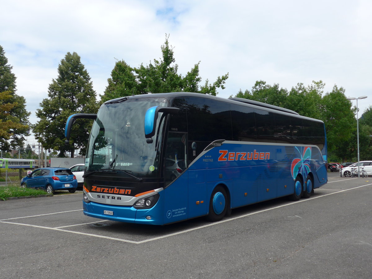 (173'628) - Zerzuben, Visp-Eyholz - Nr. 7/VS 59'848 - Setra am 2. August 2016 in Thun, Seestrasse