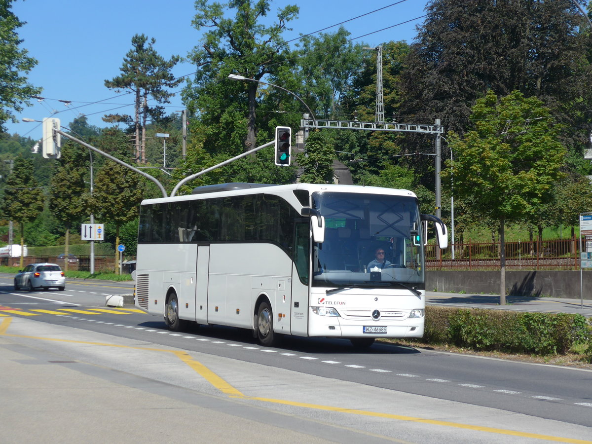 (173'726) - Aus Polen: Telefun, Warszawa - WZ 4668S - Mercedes am 8. August 2016 in Luzern, Verkehrshaus