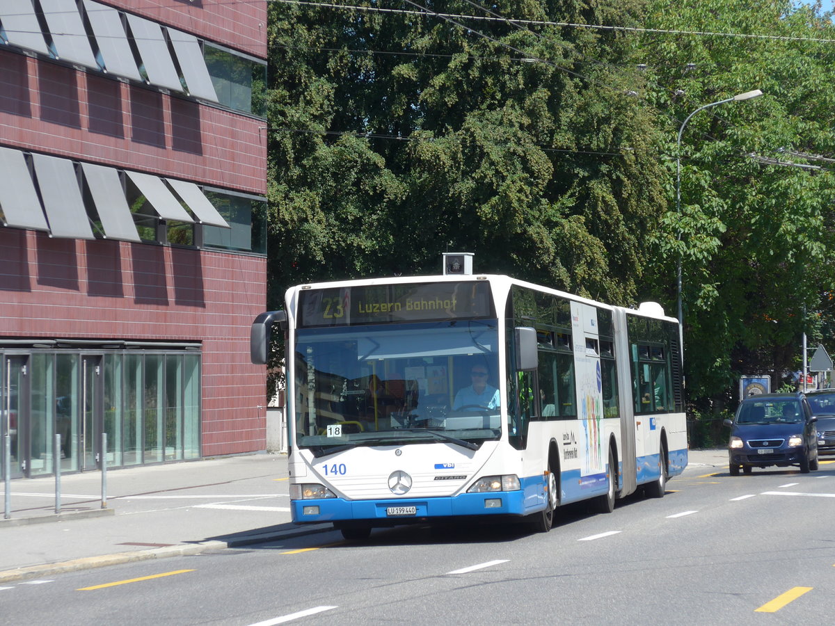 (173'785) - VBL Luzern - Nr. 140/LU 199'440 - Mercedes am 8. August 2016 in Luzern, Maihof