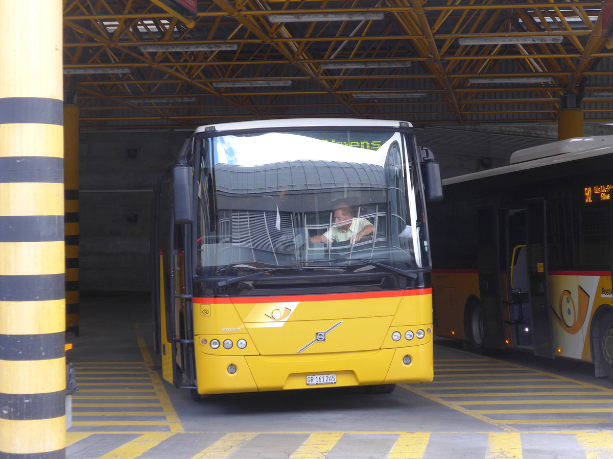 (174'265) - PostAuto Graubnden - GR 161'245 - Volvo am 21. August 2016 in Thusis, Postautostation