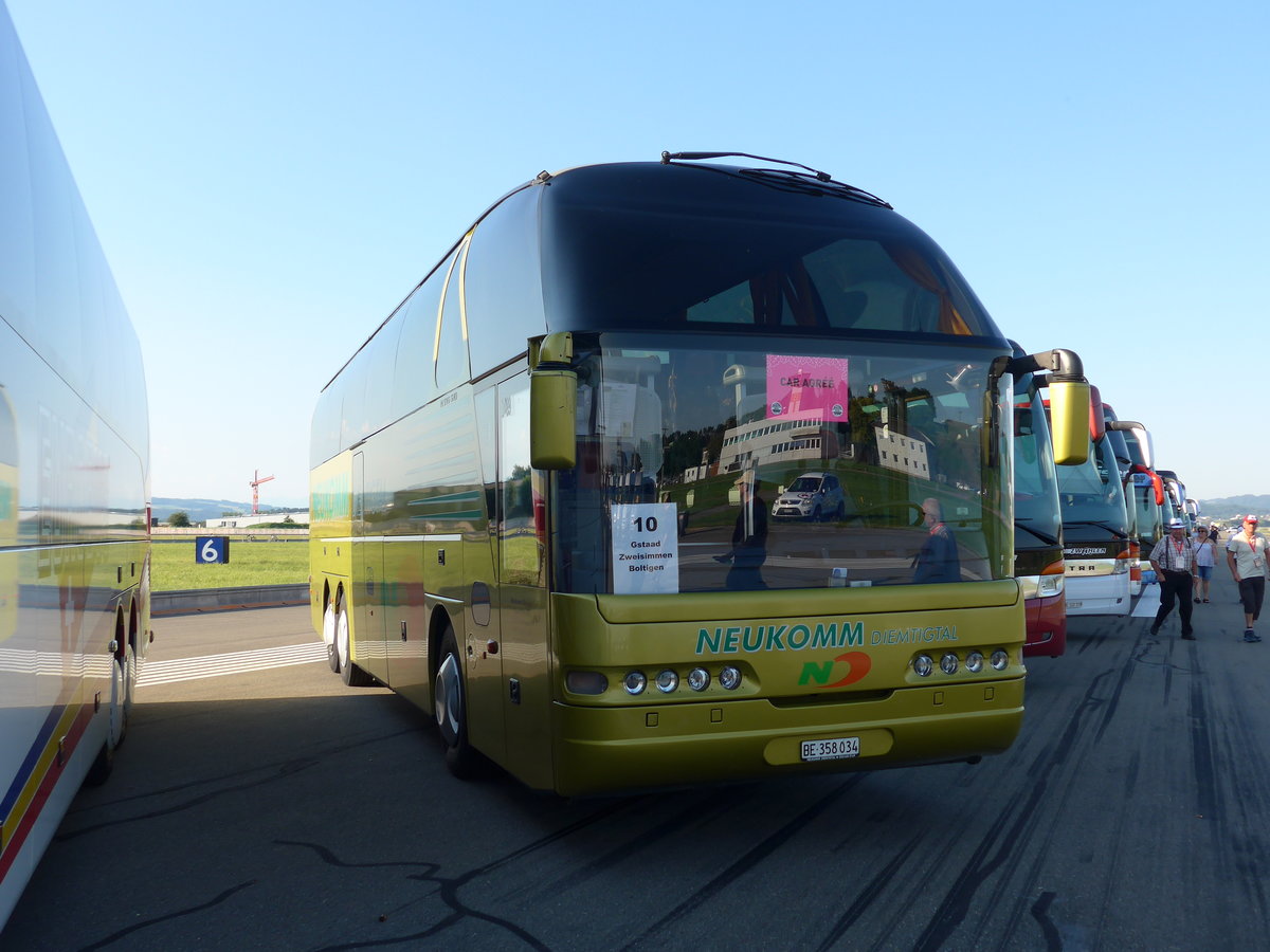 (174'354) - Neukomm, Horboden - BE 358'034 - Neoplan am 28. August 2016 in Estavayer-le-Lac, ESAF