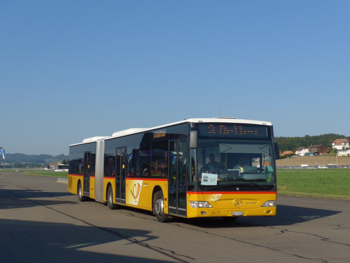 (174'382) - CarPostal Ouest - VD 570'805 - Mercedes (ex SAPJV, L'Isle Nr. 70) am 28. August 2016 in Estavayer-le-Lac, ESAF