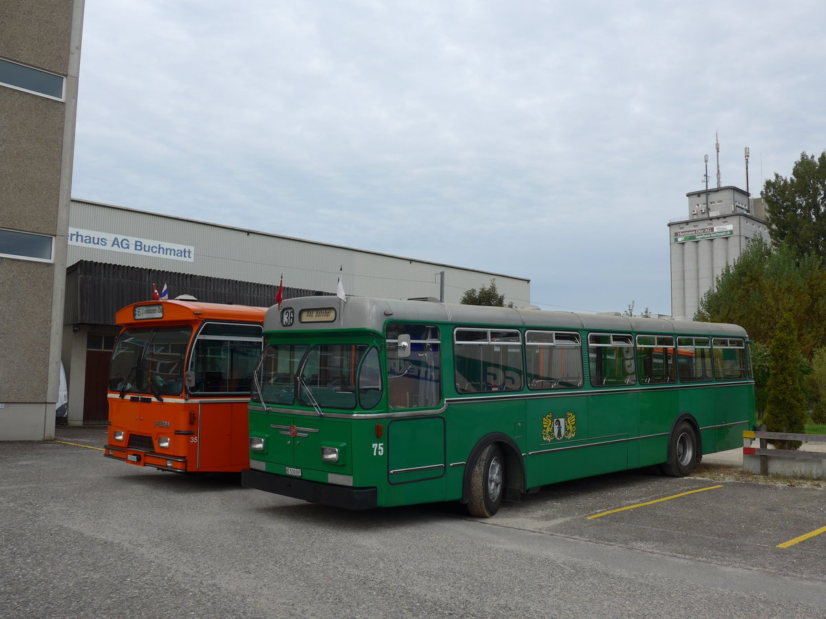 (174'472) - BVB Basel (RWB) - Nr. 75/BE 530'697 - FBW/FHS am 4. September 2016 in Burgdorf, Lyssacherstrasse