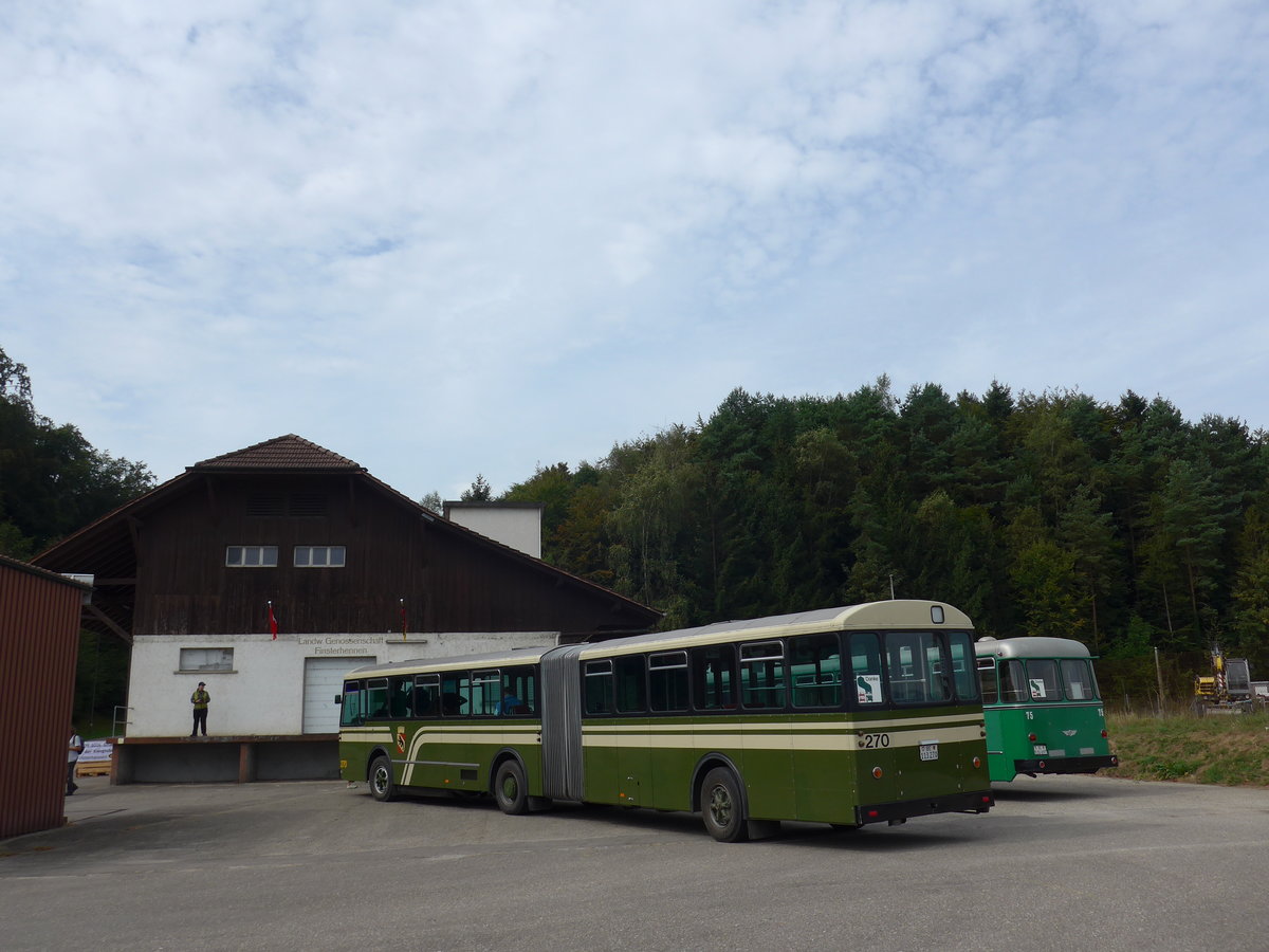 (174'503) - SVB Bern (TVB) - Nr. 270/BE 113'270 - FBW/SWS-Gangloff am 4. September 2016 in Finsterhennen, Landi