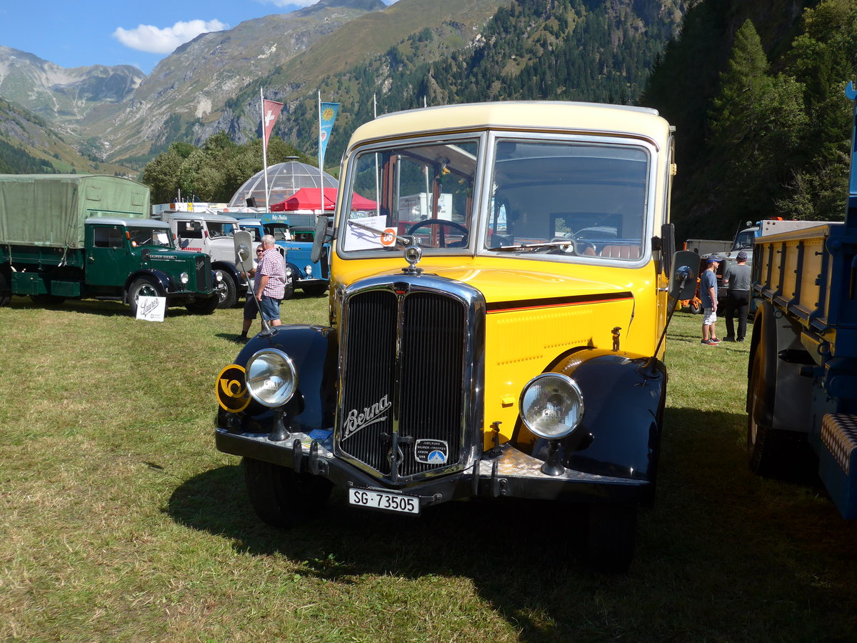 (174'711) - Baumgartner, Horn - Nr. 1/SG 73'505 - Berna/Saurer (ex Chiesa, Minusio) am 10. September 2016 in Campo, Saurertreffen